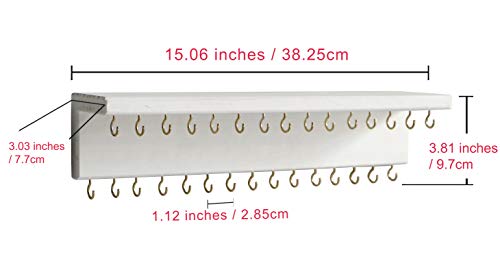 SANY DAYO HOME Jewelry Organizer with 30 Hooks and Cosmetics Shelf