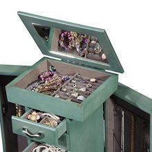 Grace - Eiffel 5 Drawers Jewelry Armoire - Sea Green