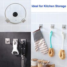 LOOGI Adhesive Hooks Towel Hooks Wall Door Hanger Heavy Duty Stainless Steel