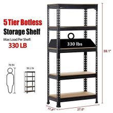 Yaheetech 3 PCS 5-Shelf Heavy Duty Shelving Units and Storage Shelves Rack
