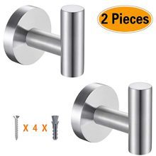 Topspeeder 2 Pcs Bathroom Towel Hooks, Coat/Robe Clothes Hooks