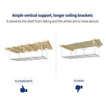 FLEXIMOUNTS 4x8 Overhead Garage Storage Rack Adjustable Ceiling Storage Rack