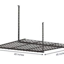 45-Inch by 45-Inch Overhead Storage System, Ceiling Mount Garage Organization Rack