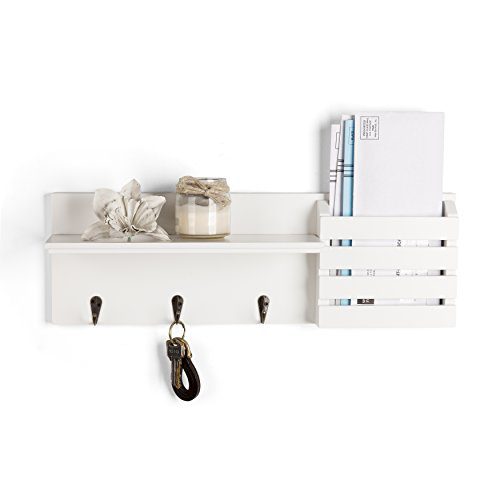 Danya B. Utility Shelf with Pocket and Hanging Hooks
