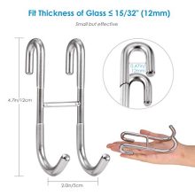 Simtive Shower Door Hooks, Over Door Hooks for Bathroom Glass Shower Door