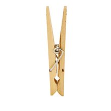 Woolite Extra Large Wooden 100 Pack Clothespins, Natural
