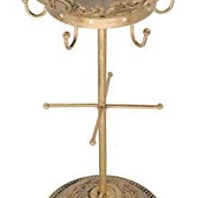 Owlgift Metal Crown Shaped Jewelry Tower Necklace Organizer Earrings Hanger