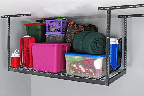MonsterRax - 3x6 Overhead Garage Storage Rack - Height Adjustable Steel