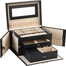 ABO Gear Box Jewelry Case Jewlery Organizers Storage with Lock