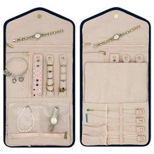 Buzzy B Travel Jewelry Organizer - Foldable Roll for Necklaces, Bracelets, Earrings