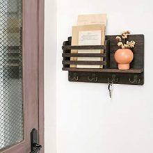 Dahey Wall Mounted Mail Holder Wooden Mail Sorter Organizer