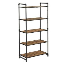 VASAGLE 5-Tier Storage Rack, Customizable Kitchen Bathroom DIY Shelf