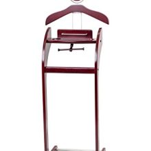 Elegant Mahogany Wood Valet Stand with Mirror – Perfect for Organizing Daily Carry & Accessories