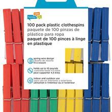 Honey-Can-Do Colored Plastic Clothespins