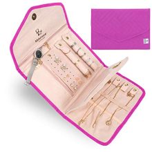 MyAmore' Jewelry Roll Travel Case-Jewelry Case for Traveling - for Your Rings Necklaces Bracelets and Earrings