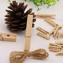 Mini Natural Wooden Clothes Pins - 100PCS