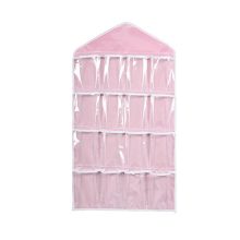 Louyue Closet & Door Hanging Organizer with Rotating Metal Hanger, Mesh Pockets and Dual Sided Wall Shelf Wardrobe Storage Bags for Bra Sock Shoe Jewelry Gadget