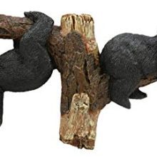 Ebros Whimsical Forest Rustic 2 Playful Black Bears Dangling On Tree Branches