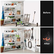 BRIGENIUS Garage Hooks, 10-Pack Steel Garage Storage Hooks Utility