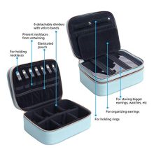 Becko Double Layer Jewel Organizer Bag case Travel Jewelry Roll
