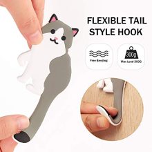 Elegear Cute Animal Adhesive Wall Hooks, Reusable Waterproof Removable Key