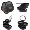 Allinside 4-Layer Jewelry Box with Mirror, 360 Degree Rotatable Jewelry Organizer