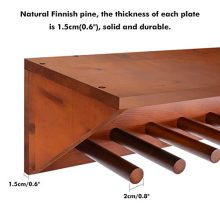 Sunix Boot Rack, Shoe Organizer Pine Wall Mount Boots Storage Rack