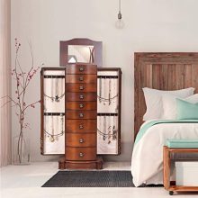 GOFLAME Chest Armoire Cabinet Standing with Mirror, Storage Organizer
