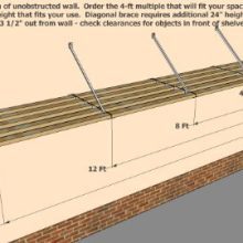 DIY Rhino Shelf Universal Garage Shelves (16 Foot Length, 33.5" Deep)