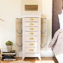 Hives and Honey Alexa Jewelry Armoire, WHITE
