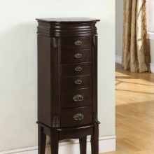 Powell Italian Influenced Transitional Espresso Jewelry Armoire