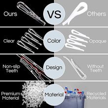 Plastic Alligator Clips U Shape - 200 PCS Small Plastic Shirt Clips