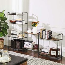 VASAGLE 5-Tier Storage Rack, Customizable Kitchen Bathroom DIY Shelf