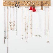 Stud Earring Organizer Hanging Holder with Cork Board