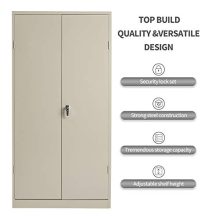 Tall Metal Storage Cabinet Locking Steel Storage Cabinet with 4 Adjustable Shelves