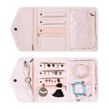 misaya Travel Jewelry Organizer Case Womens Foldable Jewelry Roll