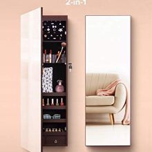 Nicetree 8 LED Mirror Jewelry Cabinet, Jewelry Armoire Organizer