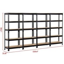 Topeakmart 4 Pack 5 Tier Shelving Unit and Storage Shelves Rack Heavy Duty