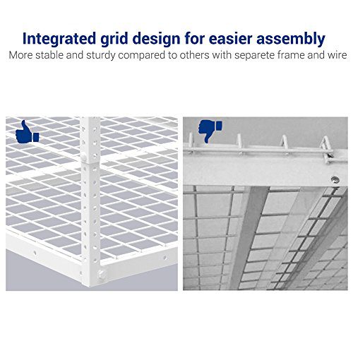 FLEXIMOUNTS Storage Rack, 4 x 6 ft, White