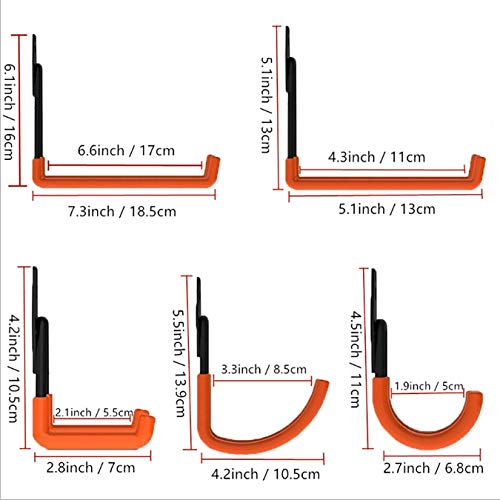 Lnicez Garage Storage Steel Heavy Hooks ，8 pcs Utility Duty Wall Hooks