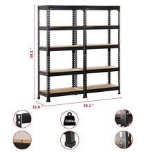 Yaheetech 2 Pack Shelving Units and Storage Shelves Heavy Duty Garage Shelving