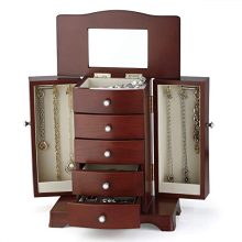 RR ROUND RICH DESIGN Jewelry Box - Made of Solid Wood