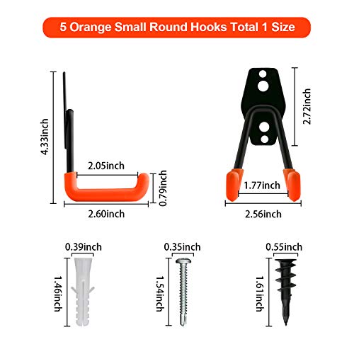 Kuyang Steel Garage Storage Utility Double Hooks, Heavy Duty Garage Organizer