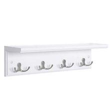 SONGMICS Entryway Hanging Coat Rack, with 4 Double Hooks