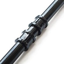 DIYHD 68inch Ceiling Mount Industrial Black Iron Pipe 3 Layer Kitchen