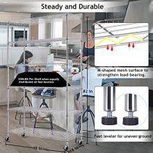 Wire Shelving Unit NSF Heavy Duty Office Basement Kitchen Adjustable Metal
