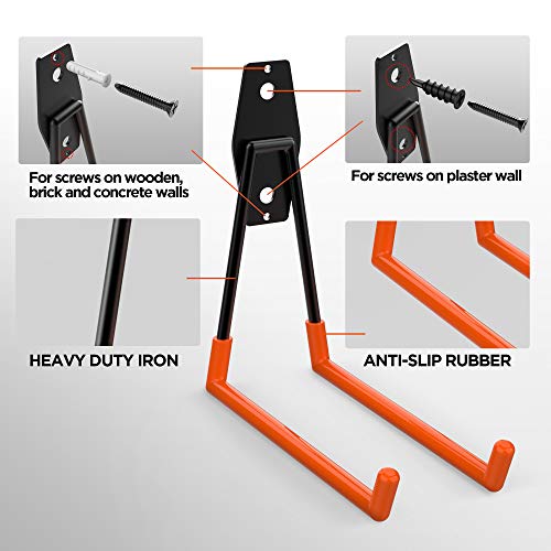 ORASANT 10-Pack Steel Garage Storage Utility Double Hooks