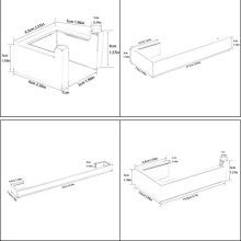 Fapully Four Piece Bathroom Accessories Set Stainless Steel Wall Mounted