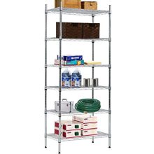Wire Shelving Unit Storage Shelves NSF Heavy Duty Office Bathroom Kitchen Adjustable Metal Shelves Rack with Leveling Feet 14" x 24" x 60" 6 Tier Shelf Commercial Grade Utility Garage Shelving