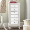 Hives & Honey Amy White Mirrored Jewelry Armoire Jewelry Stand